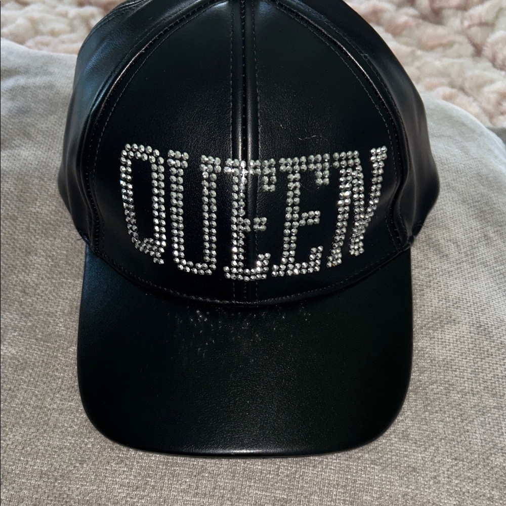 Black Rhinestone "QUEEN" Baseball Cap
